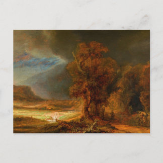 Carte Postale Paysage avec le Bon Samaritain par Rembrandt