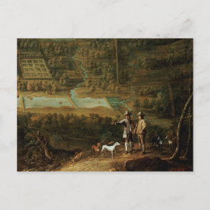 Carte Postale Paysage avec sportifs