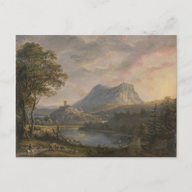 Carte Postale Paysage avec un lac - Paul Sandby - c1808 (Devant)