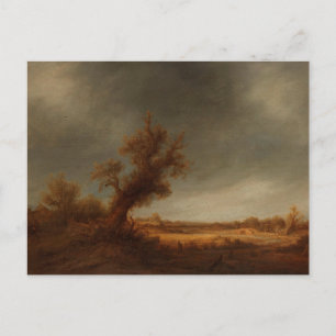 Carte Postale Paysage avec un vieux chêne, Adriaen van Ostade, C