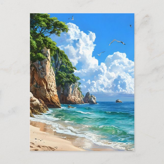 Carte Postale Paysage balnéaire pittoresque (Devant)