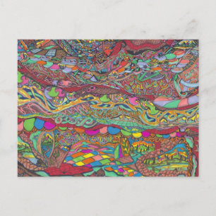 Carte Postale Paysage Coloré Dans Les Mazes