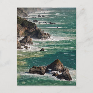 Carte Postale Paysage côtier avec vagues