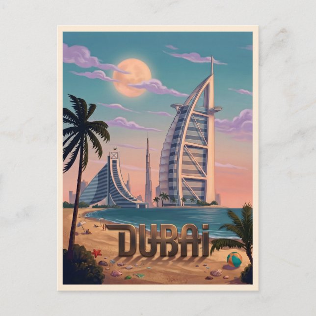 Carte Postale Paysage côtier de Dubaï (Devant)