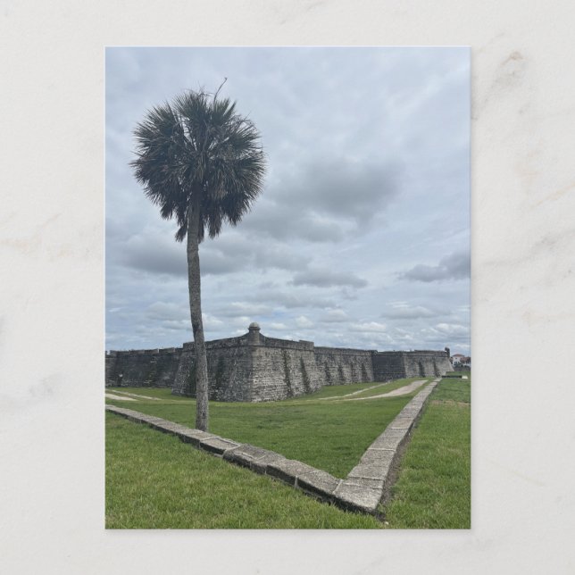 Carte Postale Paysage côtier du fort historique de St. Augustine (Devant)