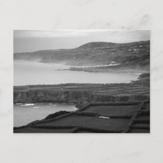 Carte Postale Paysage côtier noir et blanc