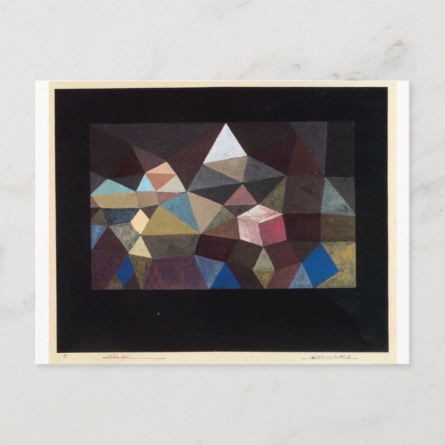 Carte Postale Paysage cristallin par Paul Klee (Devant)