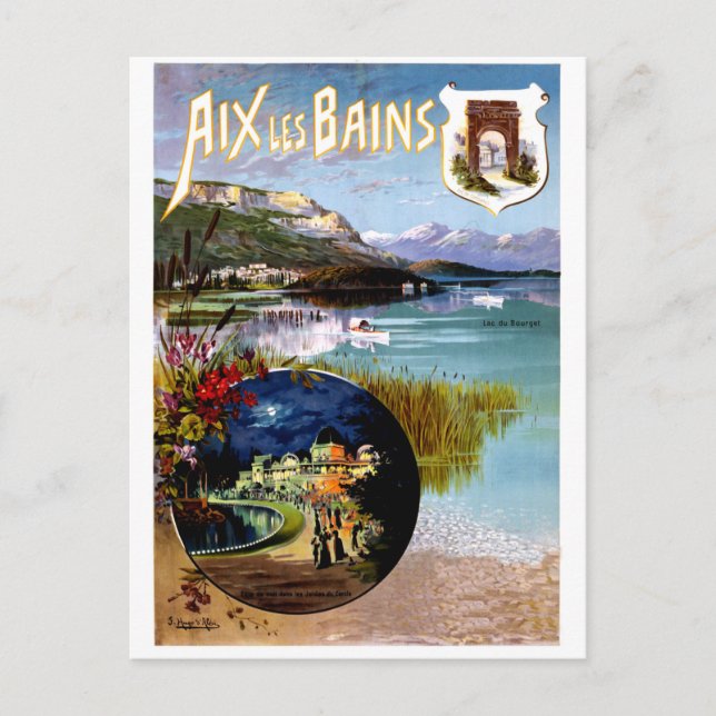 Carte Postale Paysage d'Aix les Bains, France (Devant)