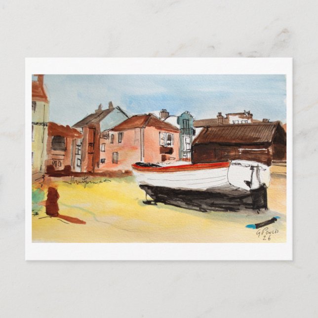 Carte Postale Paysage d'Aldeburgh, Suffolk – Art côtier (Devant)