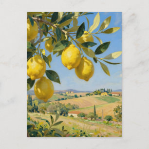 Carte Postale Paysage d'arbre à citrons de Toscane