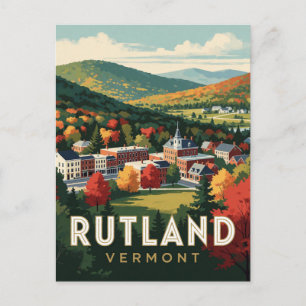 Carte Postale Paysage d'automne à Rutland dans le Vermont
