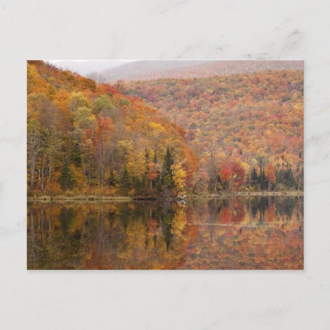 Carte Postale Paysage d'automne avec lac, Vermont, USA 2 (Devant)