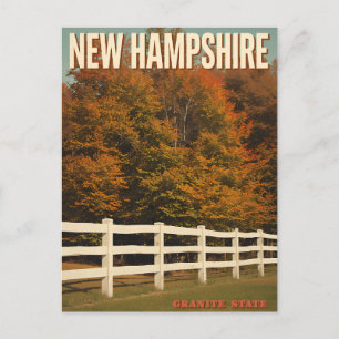Carte Postale Paysage d'automne du New Hampshire