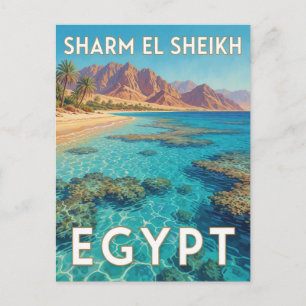 Carte Postale Paysage de Charm el-Cheikh en Égypte, mer Rouge  