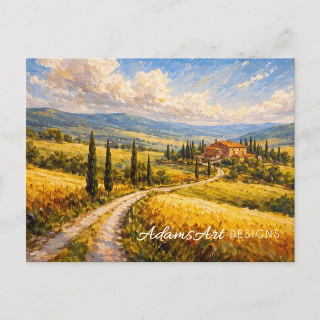 Carte Postale Paysage de ciel tourbillonnant (Devant)