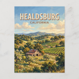 Carte Postale Paysage de ferme et de verger Healdsburg en Califo