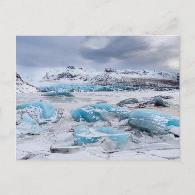 Carte Postale Paysage de glace de glacier, Islande (Devant)