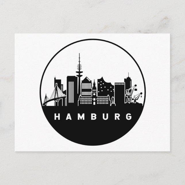 Carte Postale Paysage de Hambourg Allemagne (Devant)