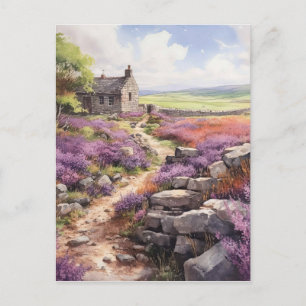 Carte Postale Paysage De Heather Moorland Et Stone House