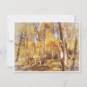 Carte Postale Paysage de la forêt de Golden Fall