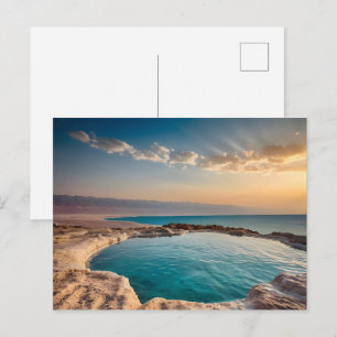 Carte Postale paysage de la mer Morte Israël