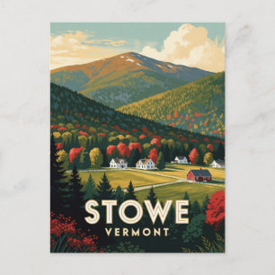 Carte Postale Paysage de la montagne verte de Stowe Vermont