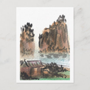 Carte postale Paysage de la rivière chinoise