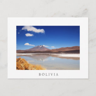 Carte Postale Paysage de l'Altiplano avec volcan en Bolivie