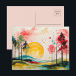 Carte Postale Paysage de l'aquarelle d'automne serene<br><div class="desc">Trouvez la paix dans la beauté de l'automne ! Notre carte postale de paysage d'aquarelle sereine murmure la tranquillité. Partagez le calme de l'automne, idéal pour envoyer des salutations sereines ou décorer les espaces avec le charme paisible de l'automne. Laissez cette scène pittoresque donner le ton à des messages sincères...</div>