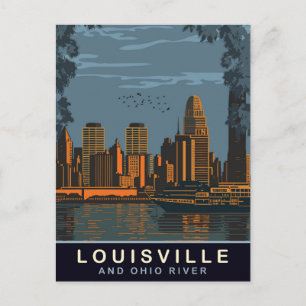 Carte Postale Paysage de Louisville, rivière Ohio, Voyage