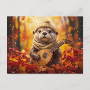 Carte Postale Paysage de loutre automnal Cottagecore rustique