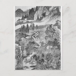 Carte Postale Paysage de montagne, après Huang Gongwang 1671