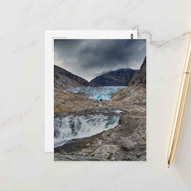 Carte Postale Paysage de Norvège (Devant/Arrière en situation)