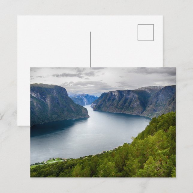 Carte Postale Paysage de Norvège (Devant / Derrière)
