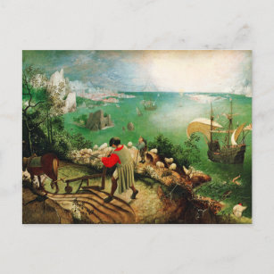 Carte Postale Paysage de Pieter Bruegel avec la chute d'Icarus