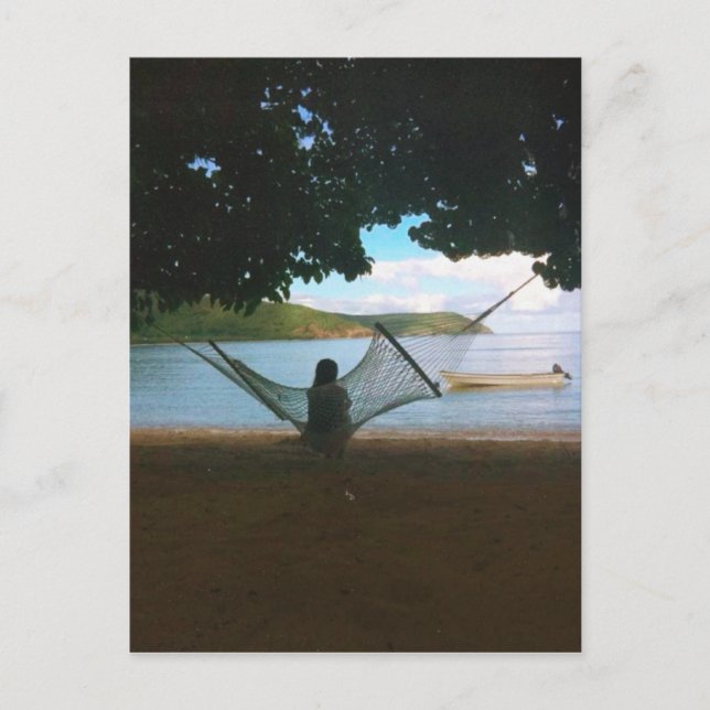 Carte Postale Paysage de rêve de la plage des Fidji  (Devant)