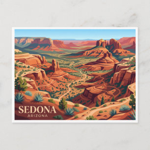 Carte Postale Paysage de roches rouges de Sedona Arizona