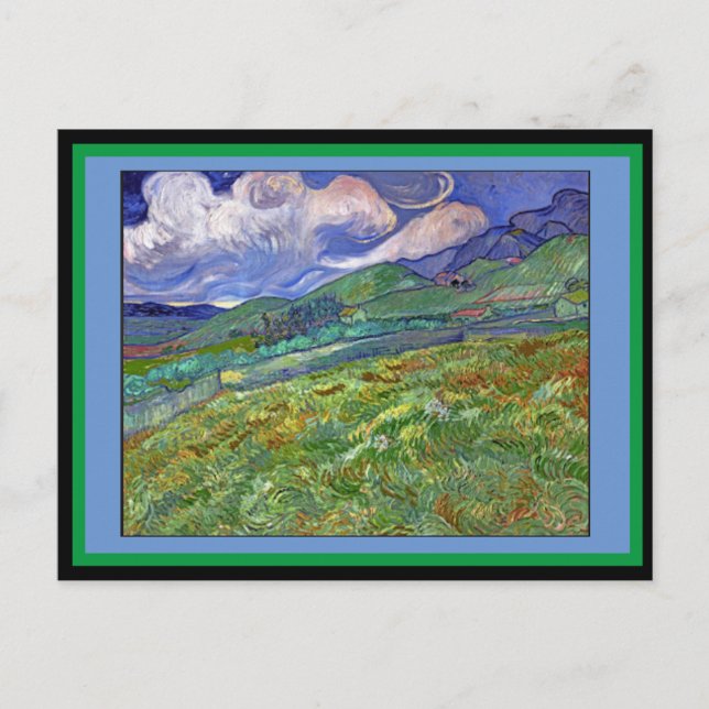 Carte Postale Paysage de Saint-Ré my, Van Gogh, (Devant)