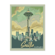 Paysage de Seattle - Un Voyage Vintage