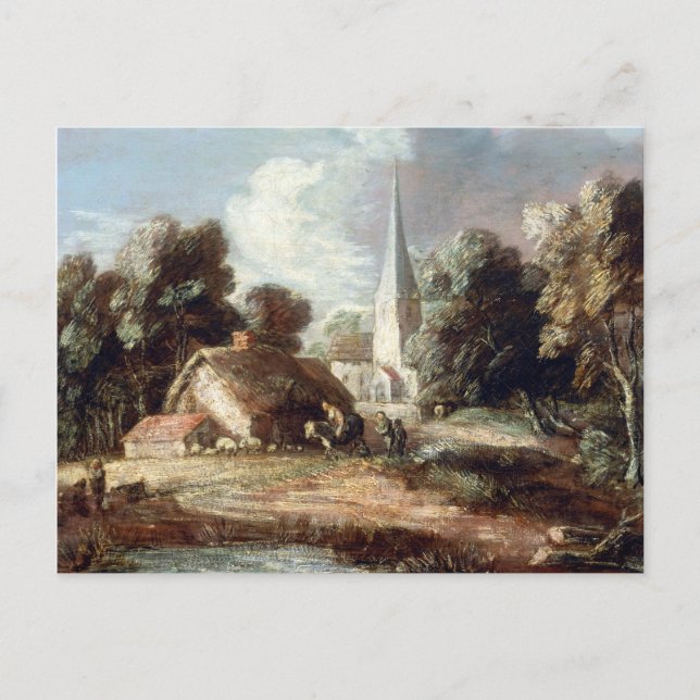 Carte Postale Paysage de Thomas Gainsborough avec chalet (Devant)