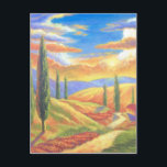 Carte Postale Paysage de Toscane - Multi<br><div class="desc">Ceci est une peinture de paysage toscan que j'ai réalisée en peinture à l'huile. Celle-ci peut être achetée imprimée sur de nombreux produits différents : t-shirts,  sacs,  porte-clés,  tapis de souris,  cartes,  mugs,  boutons,  vêtements,  aimant,  carte postale,  autocollant,  sacs,  porte-clés,  tablier,  chaussures,  skateboard,  affiche,  cravate,  etc.</div>