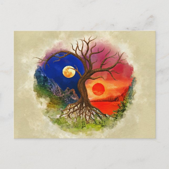 Carte Postale Paysage de Yin Yang Tree (Devant)