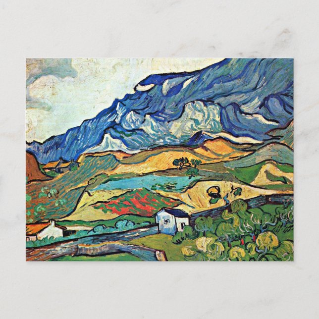 Carte Postale Paysage des Alpilles par Van Gogh (Devant)