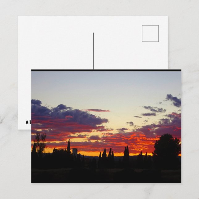Carte Postale Paysage des braises du crépuscule (Devant / Derrière)