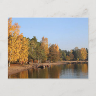 Carte Postale Paysage des couleurs d'automne d'Espoo, Finlande C