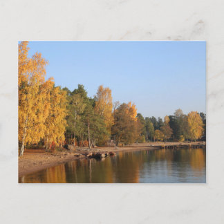 Carte Postale Paysage des couleurs d'automne d'Espoo, Finlande C