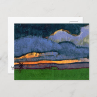 Carte Postale Paysage des marais avec moulin | Emil Nolde |