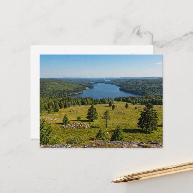 Carte Postale Paysage des montagnes (Devant/Arrière en situation)