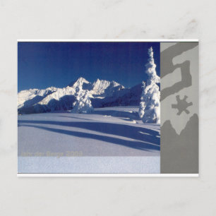 Carte Postale Paysage des montagnes alpines autrichiennes en hiv