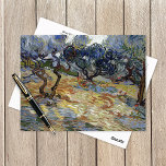 Carte Postale Paysage des oliviers Vincent van Gogh<br><div class="desc">Carte postale post-impressionniste d'art,  Olive Trees (1889),  tableau de l'artiste néerlandais Vincent van Gogh (1853-1890). Un paysage solennel et humide avec un bosquet d'oliviers au crépuscule. Van Gogh a peint de nombreuses versions d'oliveraies et d'arbres.</div>
